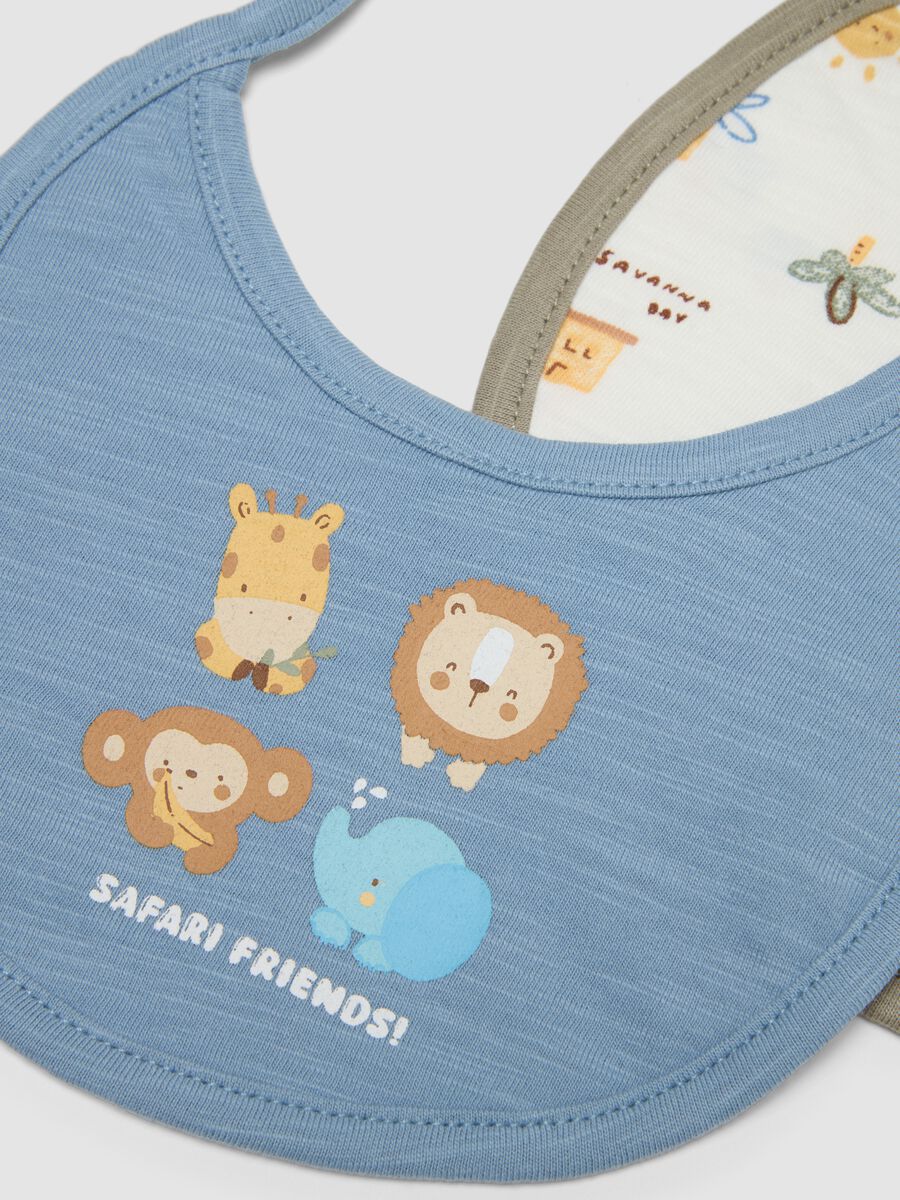 Two-pack of light blue organic cotton bibs_1