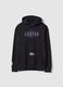 Black cotton-blend hoodie with NBA print_4