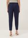 Blue regular fit viscose blend trousers_2