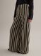 Multicolour striped regular fit viscose blend trousers_3