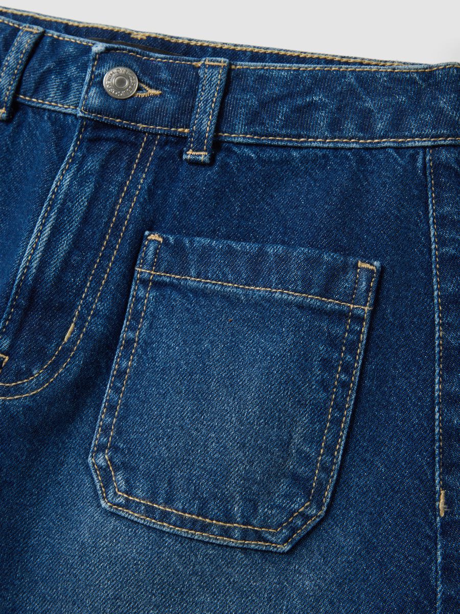 Bermuda blu in denim in puro cotone_5