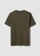 Green regular-fit pure cotton short-sleeve T-shirt_1