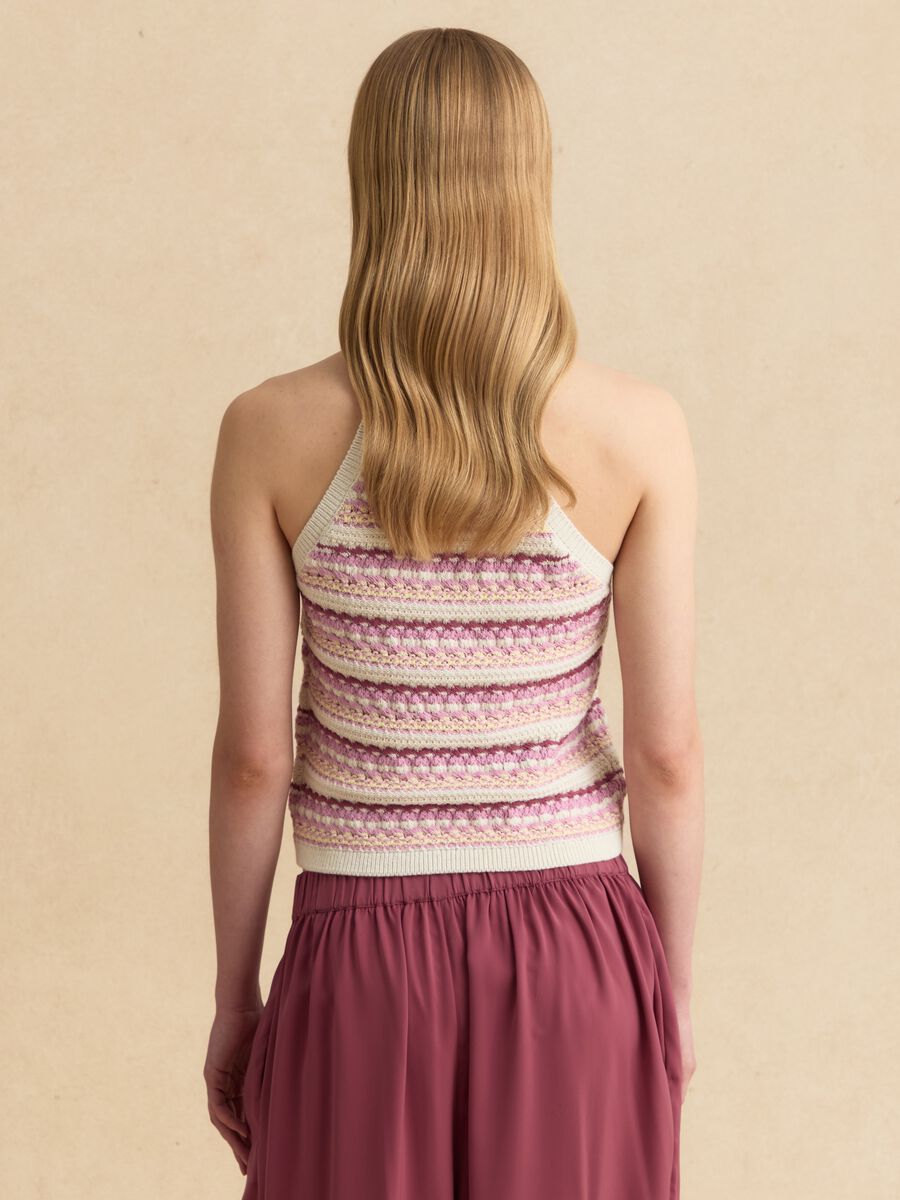 Tank top multicolor in misto cotone fitted_3
