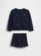 Cotton-blend sweatshirt and shorts set_2