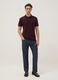 Purple slim fit pure cotton polo shirt_1