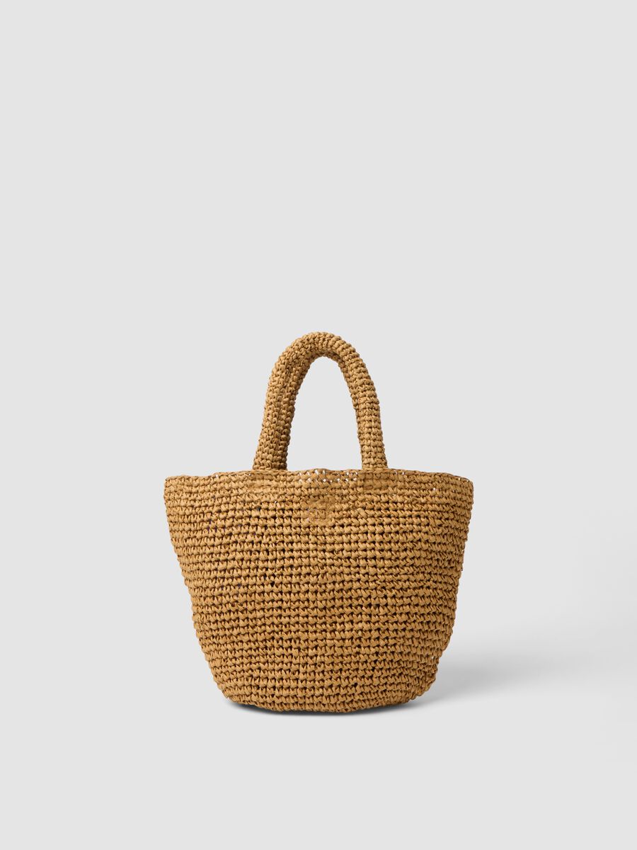 Borsa mare marrone in puro tessuto carta_1