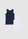 Pack of multicolour pure cotton vests for children - regular fit_0