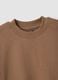 Brown sweatshirt in organic cotton and viscose blend with ribbed neckline_5