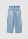 Children's regular fit light blue denim cotton mix jeans_1
