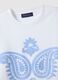 White pure cotton T-shirt relaxed fit with paisley pattern_5