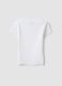 Girls&rsquo; white fitted stretch cotton T-shirt_4