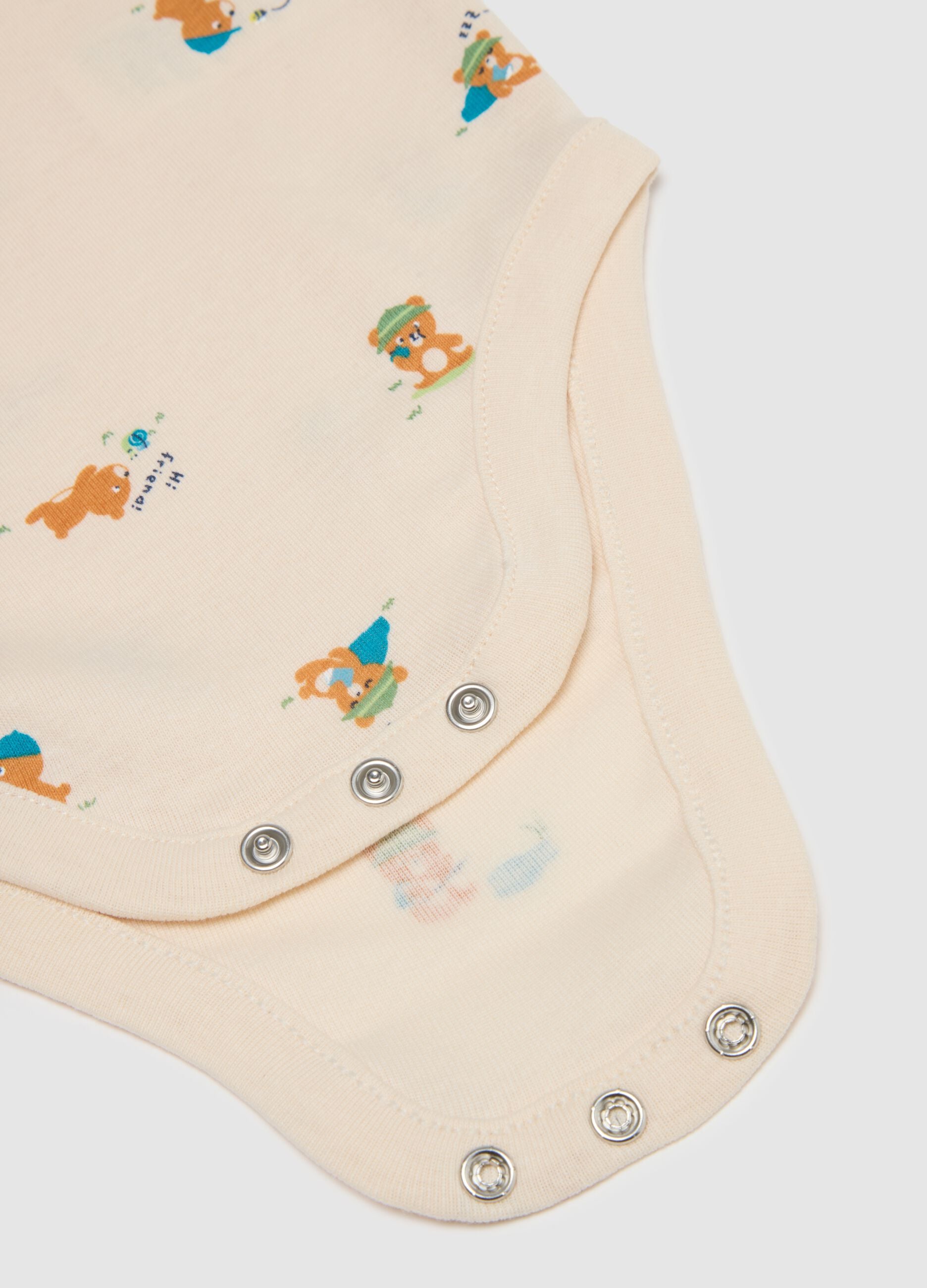 Multicolour pure cotton short sleeve bodysuit tripack for infants