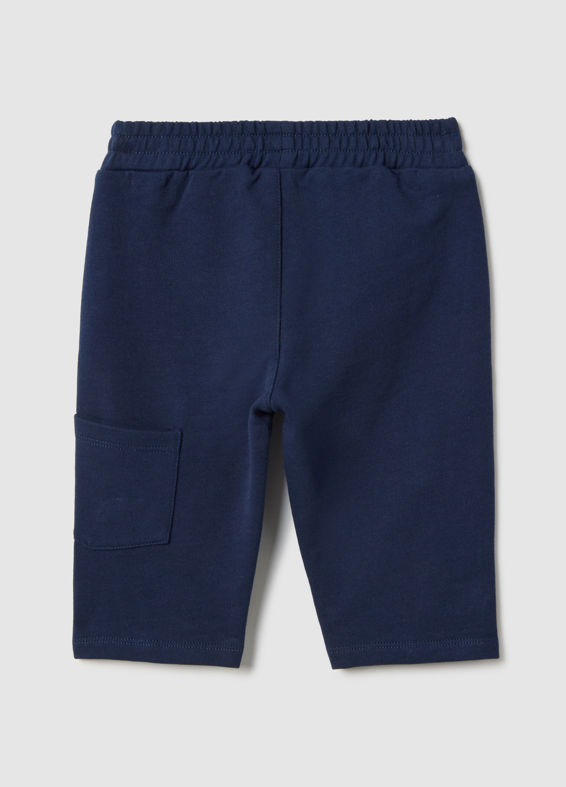 Baby's pure cotton blue trousers in regular fit
