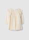 Girl's regular fit long beige cotton-blend dress_0