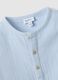Boys' light blue pure cotton shirt with regular fit and Mandarin collar_2