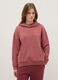 Red cotton blend hoodie regular fit sweatshirt_1