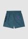 Blue swim shorts with print_1