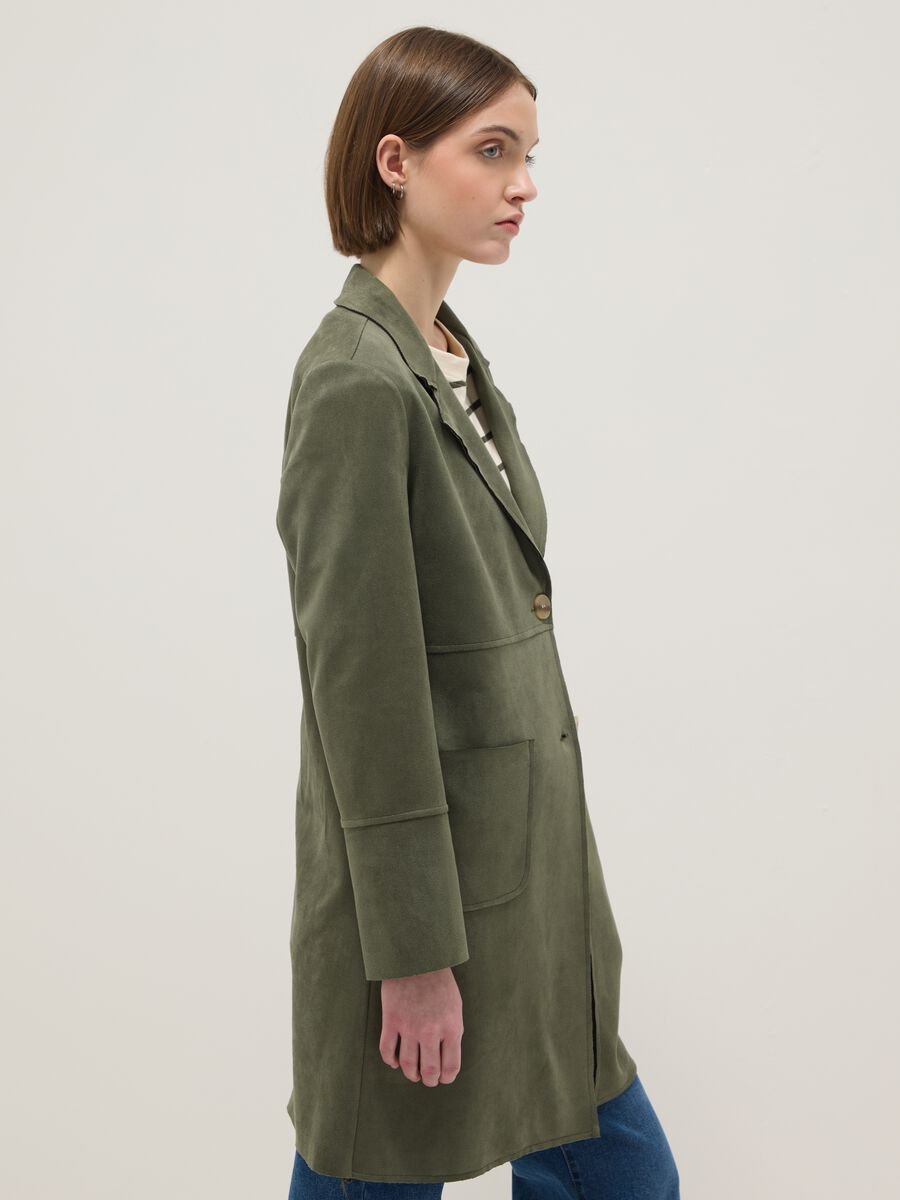 Regular fit light green jacket with large pockets_0