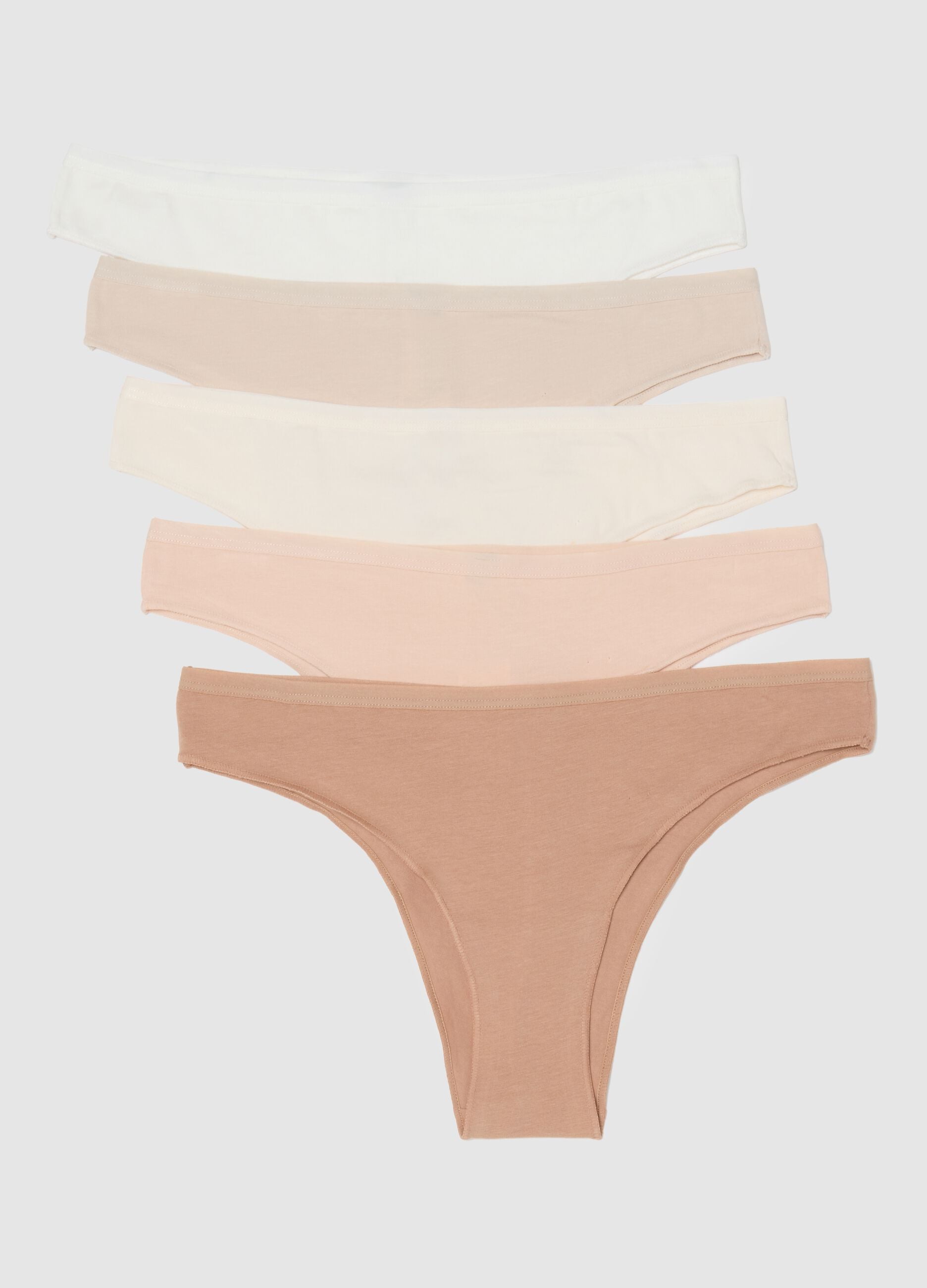 Multipack multicolour Brazilian briefs in stretchy cotton regular fit
