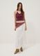 Purple ribbed pure cotton top_1