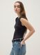 Black stretch fabric bodysuit regular fit_3
