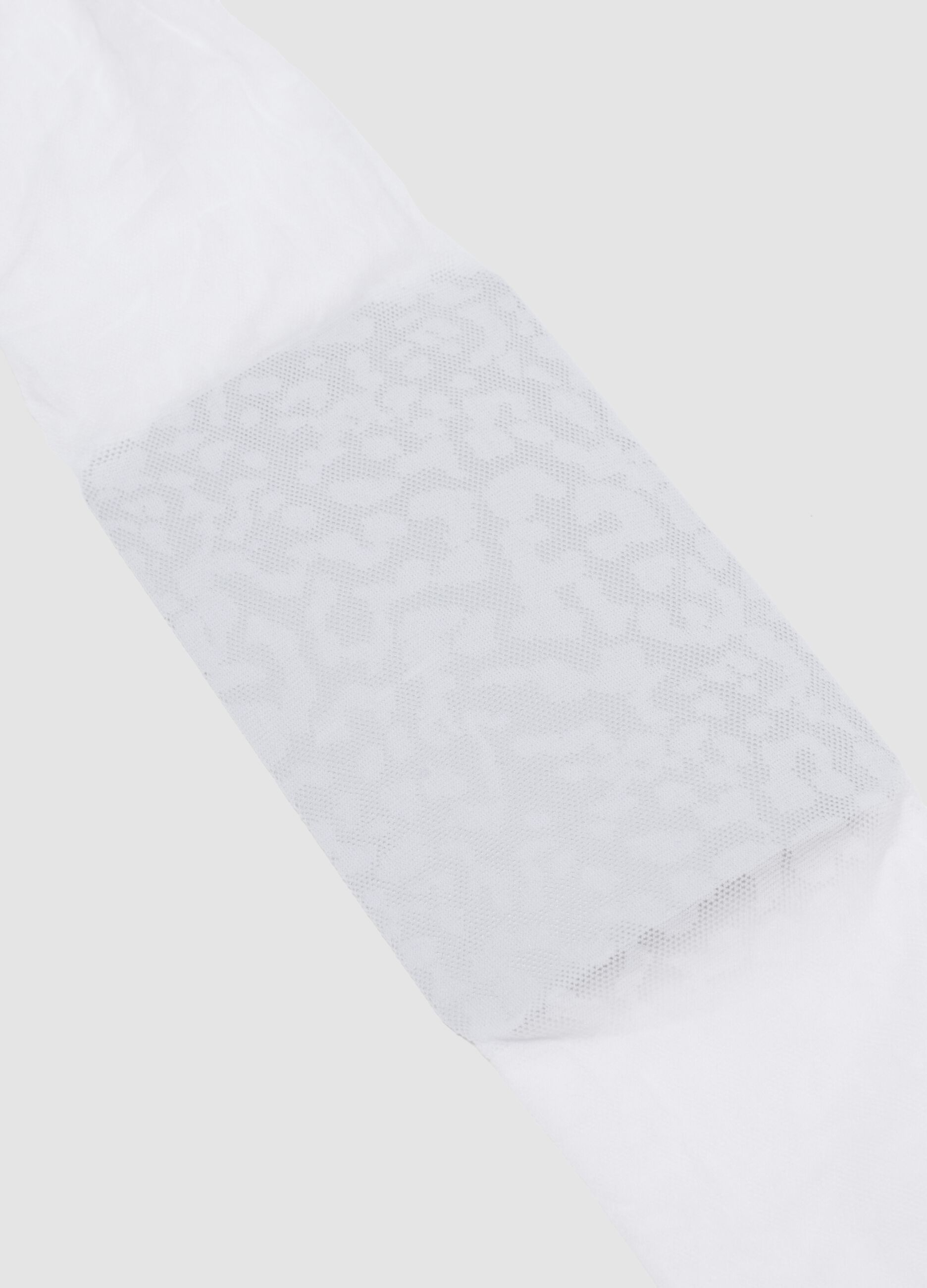 Girls' White Pure Cotton Tights Regular Fit