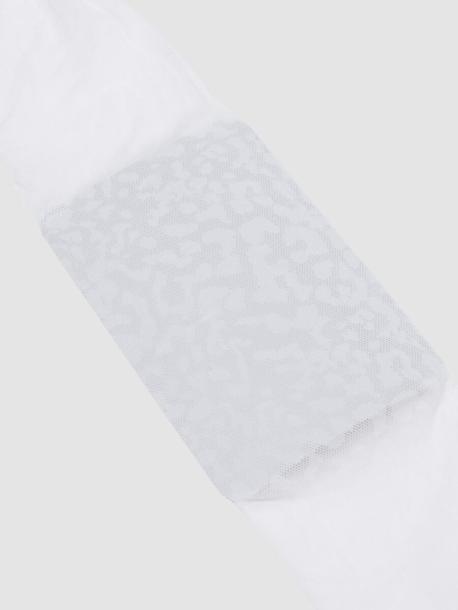 Girls' White Pure Cotton Tights Regular Fit_2