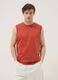 Red crew-neck pure cotton relaxed-fit vest top_2