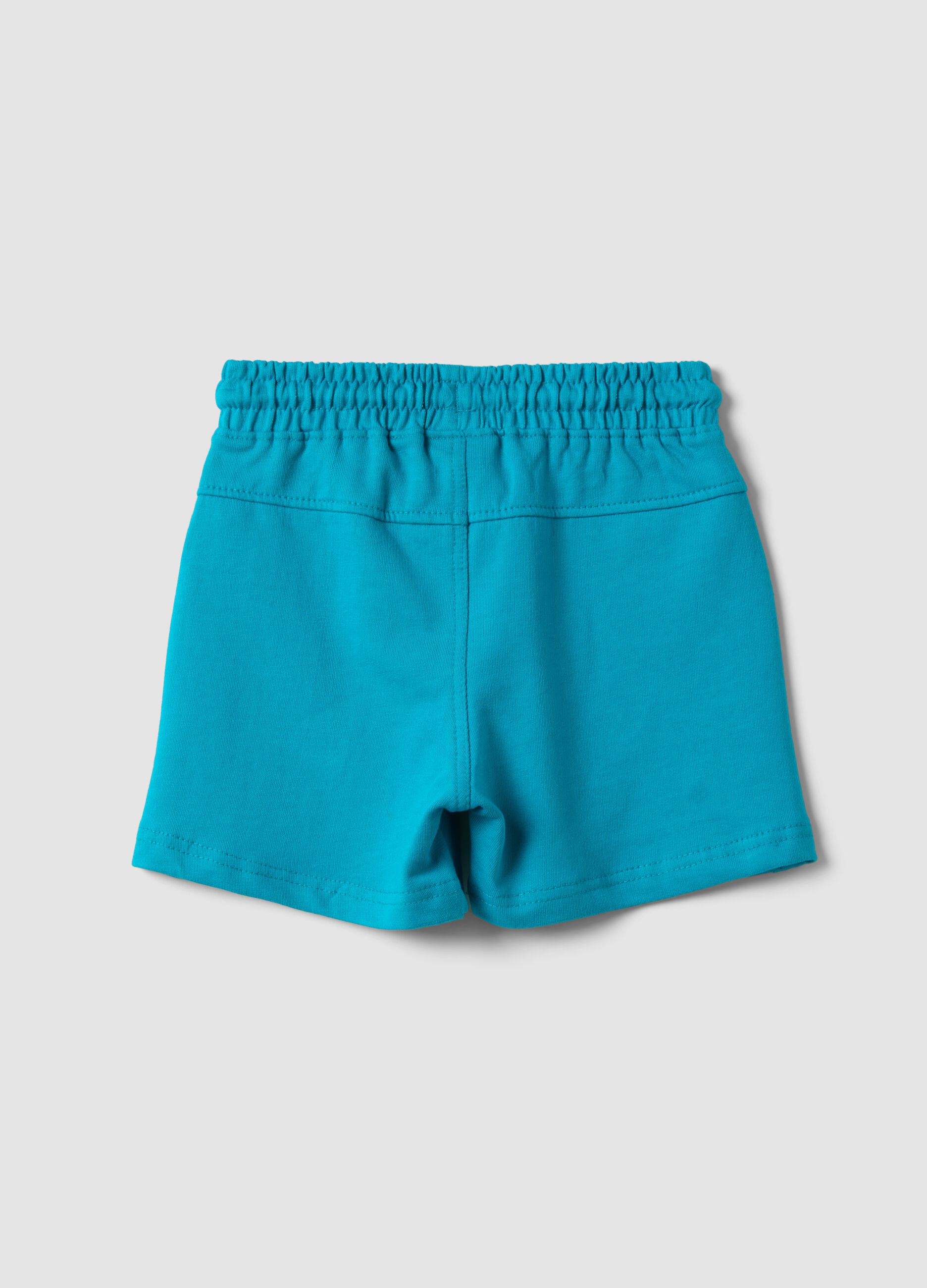 Light blue shorts in pure organic cotton