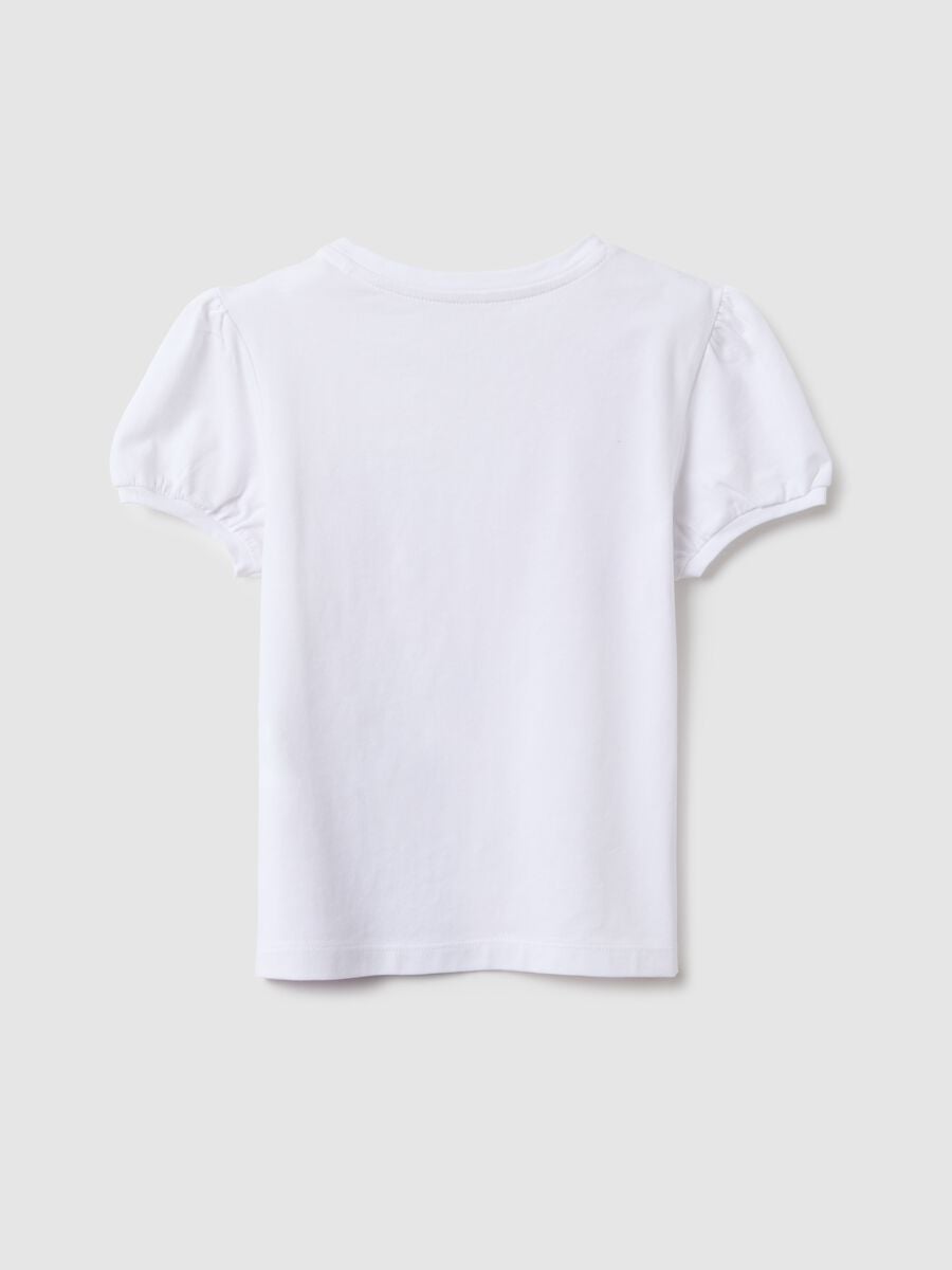 Multicolour stretch cotton T-shirt for girls with Frozen print_1