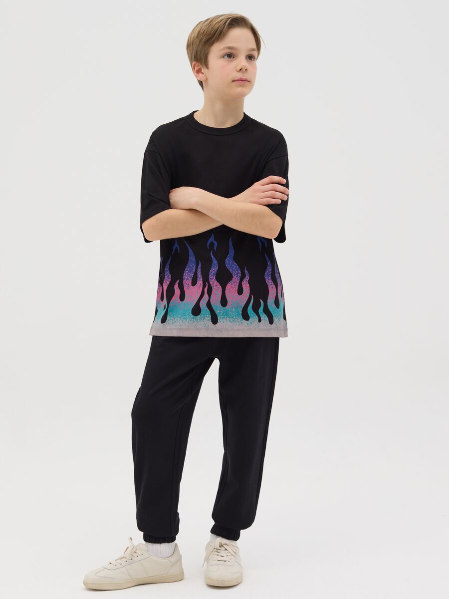 Cotton joggers with drawstring_0