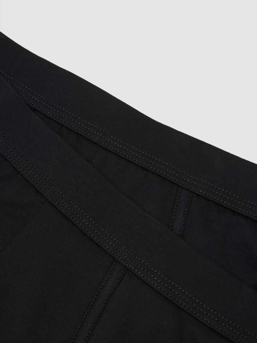 Two-pack black regular-fit briefs in mercerised cotton_5