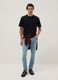 Super skinny light blue cotton blend jeans_0