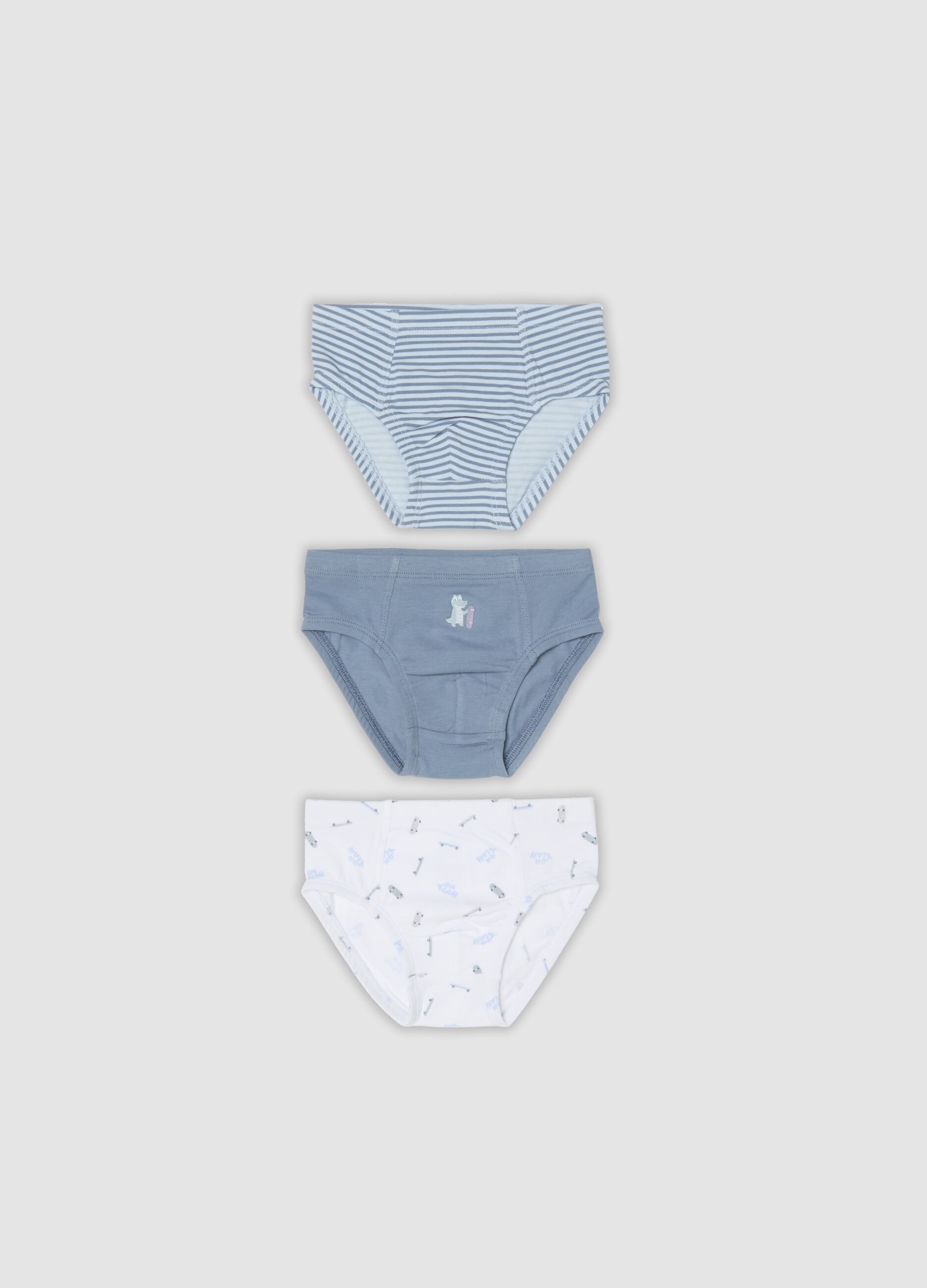 3-pack of multicolour organic cotton jersey briefs