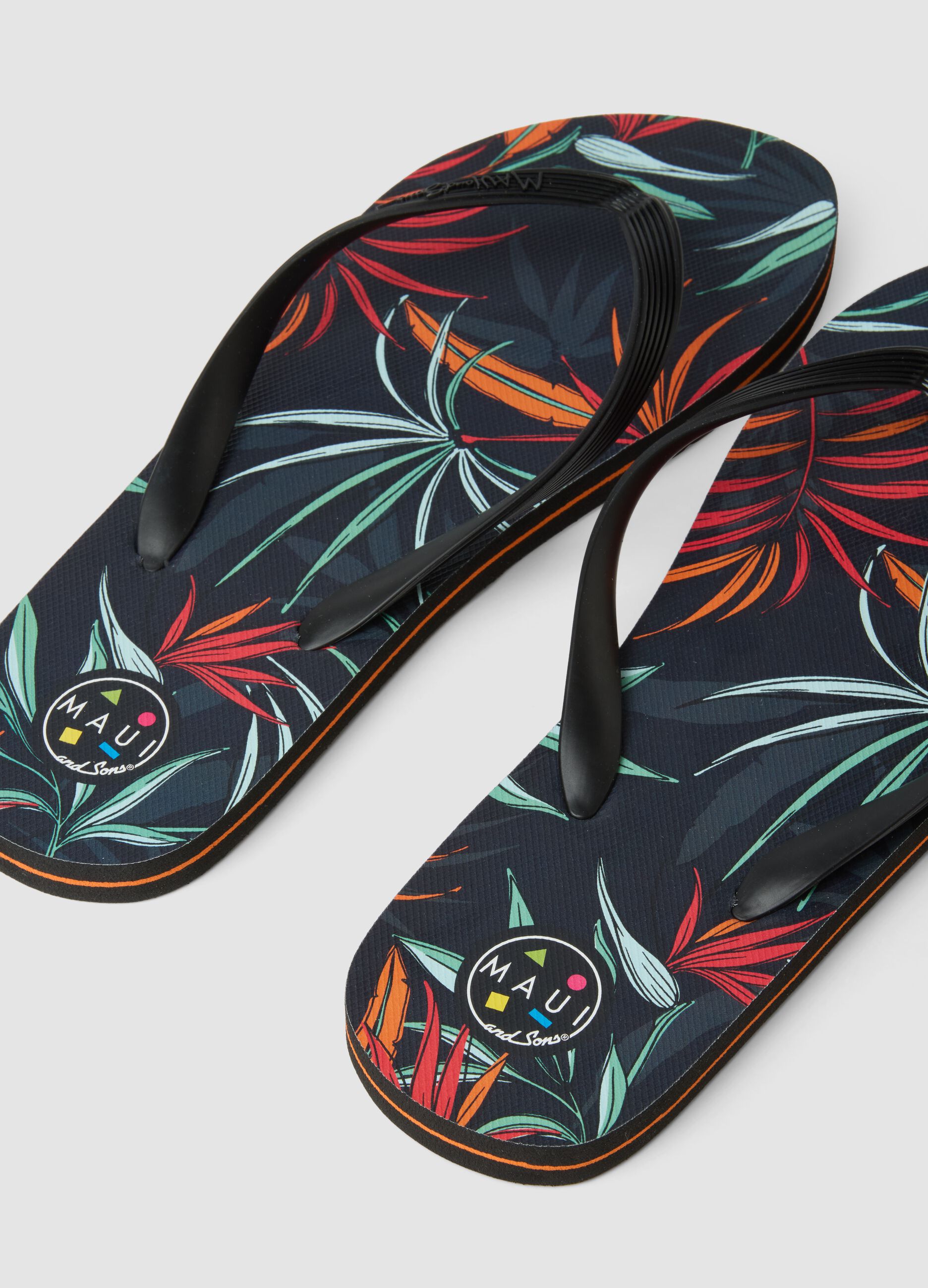Multicolour flip-flops with tropical pattern