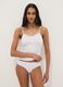 White stretchy viscose slim fit tank top with lace_0