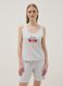 Grey stretch cotton pyjama regular fit with strawberries_1