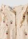 Beige organic cotton baby girl sleepsuit with floral print_3