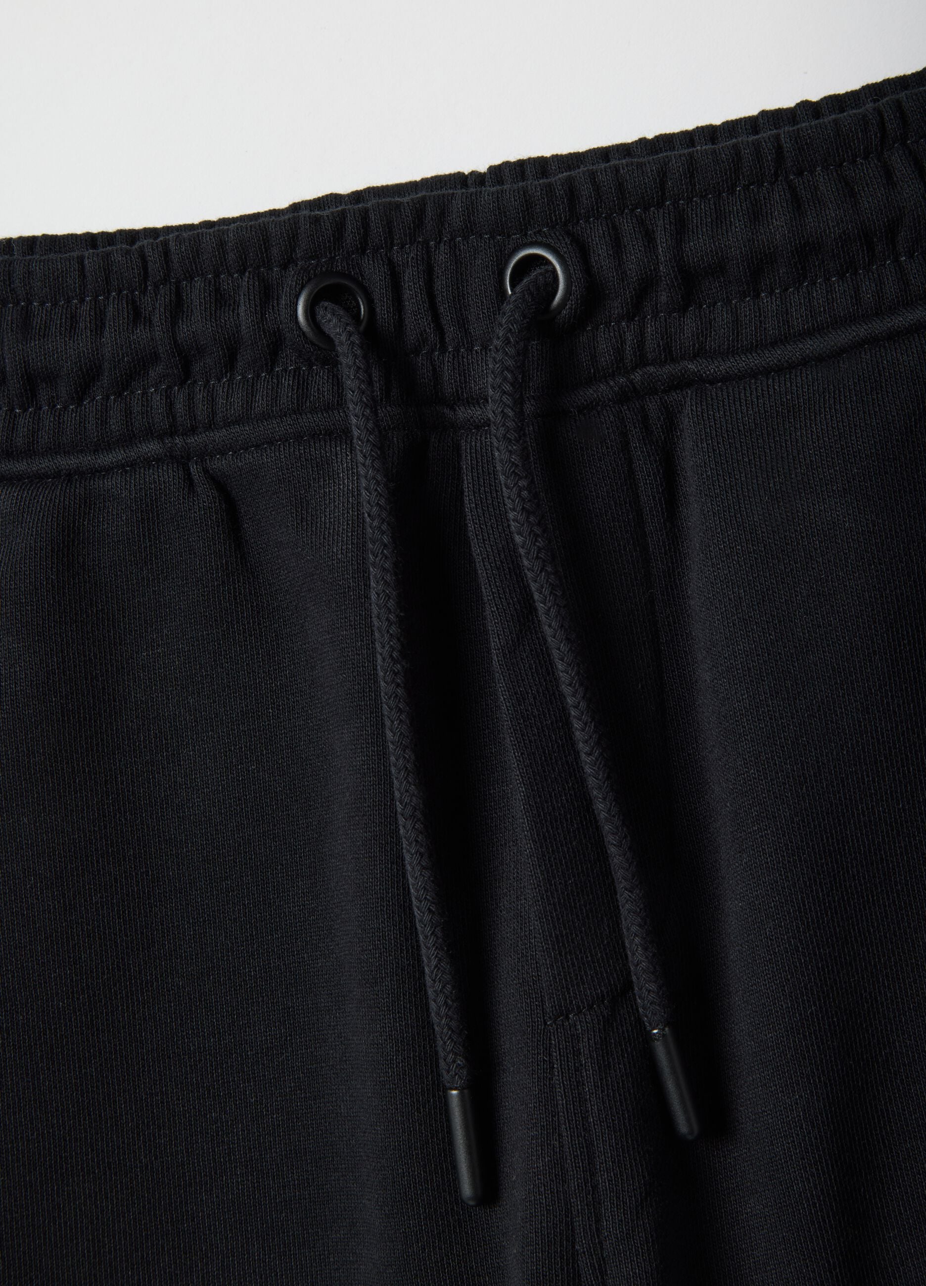 Kids' black jogger trousers in pure cotton regular fit