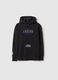 Kids' Regular Fit Pure Black Cotton Sweatshirt with Lakers Print_3