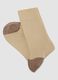 Beige stretch cotton socks with glitter_1