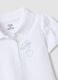 Girls' regular fit pure cotton white polo with cherry_2