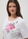 White pure cotton regular fit T-shirt with print_0