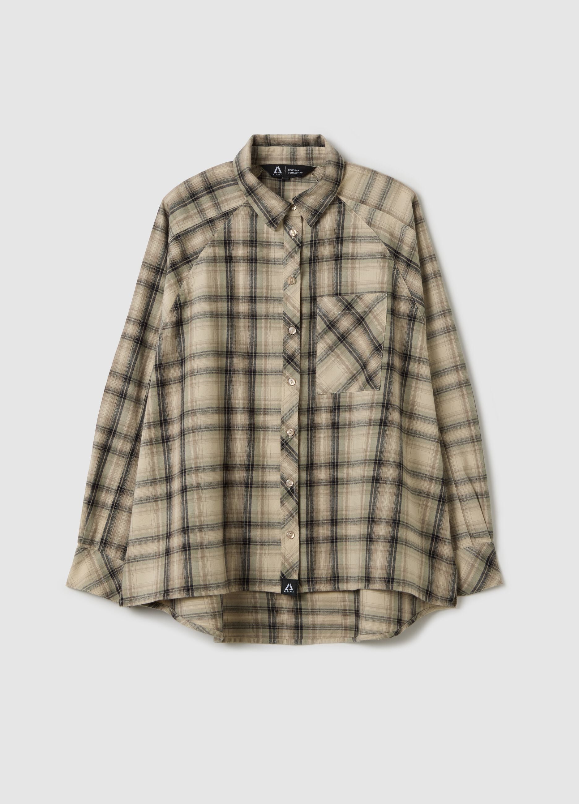 ALTAVIA WITH DEBORAH COMPAGNONI shirt in check cotton with pocket