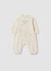 White organic cotton baby sleepsuit with Stitch print_0