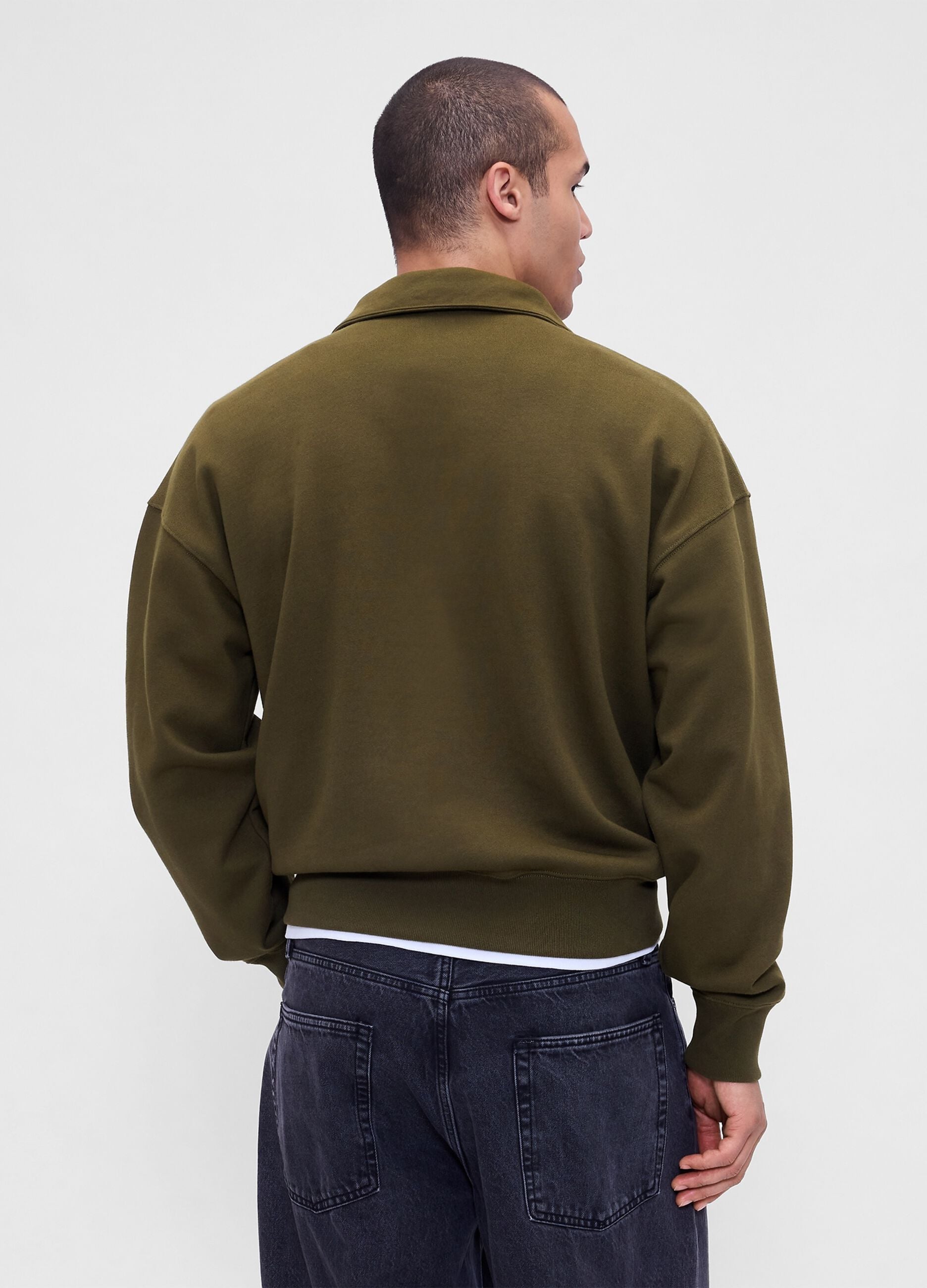 Green Half-Zip Sweatshirt