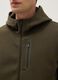 Regular fit green hoodie with front zip collar_3