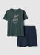 Short pyjamas in pure multicoloured cotton regular fit with print_4