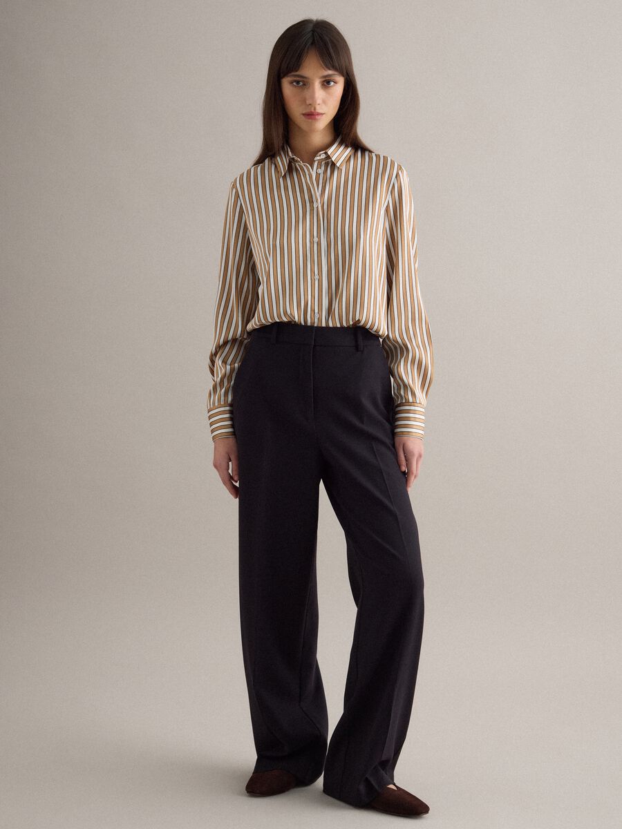 Camicia a maniche lunghe a righe multicolor regular fit_3