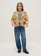 Girls' pure cotton blue paper bag jeans_0